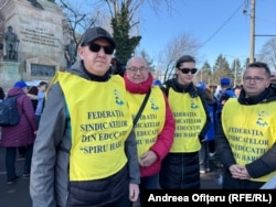 Reprezentanții profesorilor din mai multe județe au venit la București.