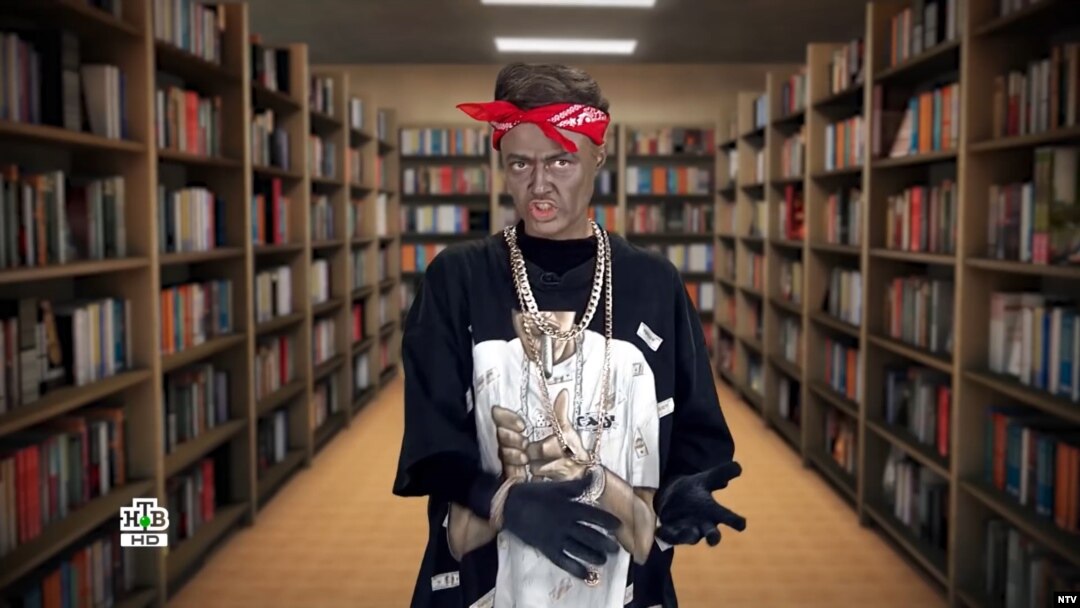 The NTV skit featured an actress in blackface.