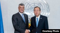 Kryeministri i Kosovës, Hashim Thaçi, është takuar në Nju Jork me Sekretarin e Përgjithshëm të OKB-së, Ban Ki Mun, 22 shtator 2013