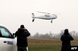 An OSCE drone on a test flight near Mariupol in October 2014