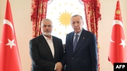 Ismail Hanije i Recep Tayyip Erdogan u Istanbulu, Turska, 20. aprila 2024.