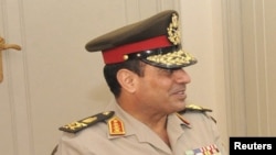 The head of the Egyptian armed forces General Abdel Fattah al-Sisi