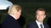 U.S. President Donald Trump (left) with French President Emmanuel Macron