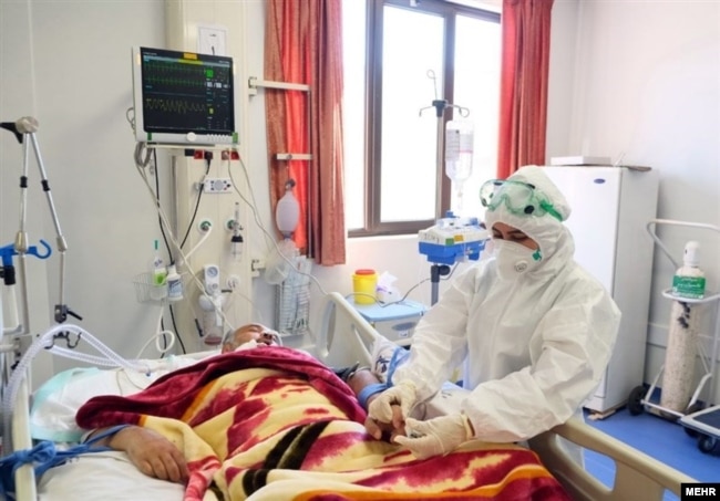 Иран, пациент с COVID-19 в больнице