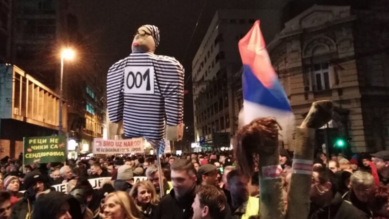 VIDEO UŽIVO: Osmi protest protiv nasilja u Beogradu