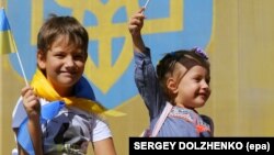 Діти під час відзначення Дня Незалежності України 