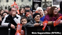 Акция в поддержку «Рустави 2» в центре Тбилиси, 11 марта 2017 г.