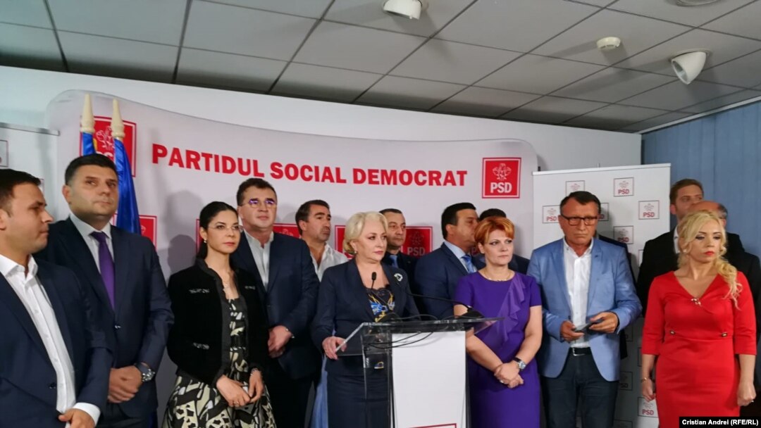 Romania - PSD Press conference after Liviu Dragnea was convincted