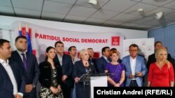 Romania - PSD Press conference after Liviu Dragnea was convincted