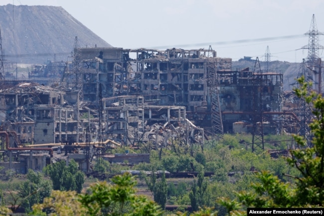 Завод «Азовсталь» в окупованому Маріуполі, 20 травня 2024 року