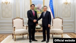 Президент Шавкат Мирзиёев Душанбе шаҳри раиси Рустам Эмомалини қабул қилди. Тошкент шаҳри, 2019, 3 декабрь. Сурат Ўзбекистон Президенти расмий сайтидан олинди.
