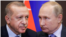A combination photo of Turkish President Recep Tayyip Erdogan (left) and Russian President Vladimir Putin.