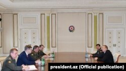 Ադրբեջանի նախագահ Իլհամ ընդունել է ՌԴ ԶՈՒ գլխավոր շտաբի պետ Վալերի Գերասիմովին, Բաքու, 7 սեպտեմբերի, 2017թ.