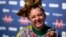NETHERLANDS -- Russia's performer, Manizha, smiles during an interview after rehearsing at the Eurovision Song Contest at Ahoy arena in Rotterdam, May 13, 2021