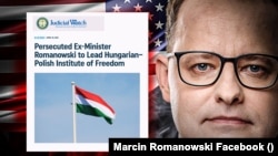 Marcin Romanowski într-o imagine colaj de pe Facebook.