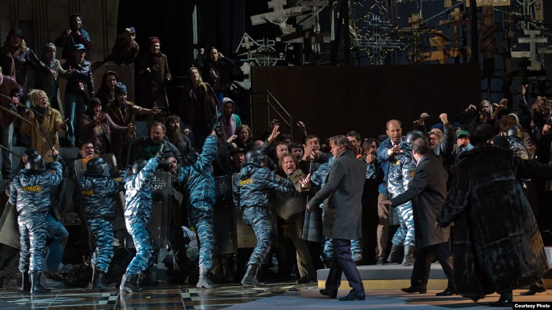 A performance of Modest Mussorgsky's "Boris Godunov" at the Mariinsky Theater in St. Petersburg.