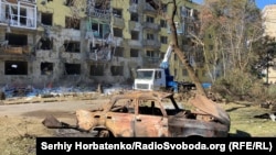 Наслідки бомбового удару по Дружківці Донецької області, архівне фото