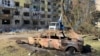 The aftermath of A Russian air strike on Druzhkivka, Donetsk region, Ukraine, on September 23.