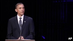 U.S. -- President Barack Obama speaks at "A Concert for Hope" at the Kennedy Center in Washington, DC, 11Sep2011