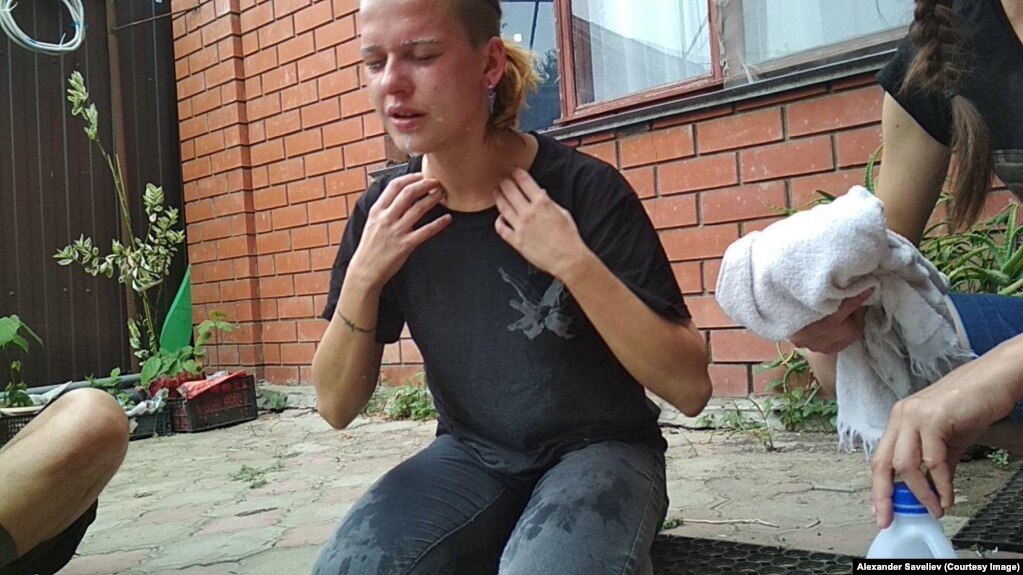 Софико Арифджанова после нападения. Фото: Александр Савельев