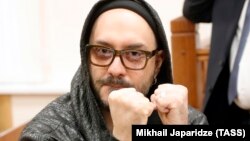 Russian theater and film director Kirill Serebrennikov appears at a Moscow court hearing on April 18.