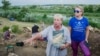 Археологи Светлана Беляева и Наталья Бимбирайте на раскопе Тягинской крепости в Херсонской области, август 2020 года
