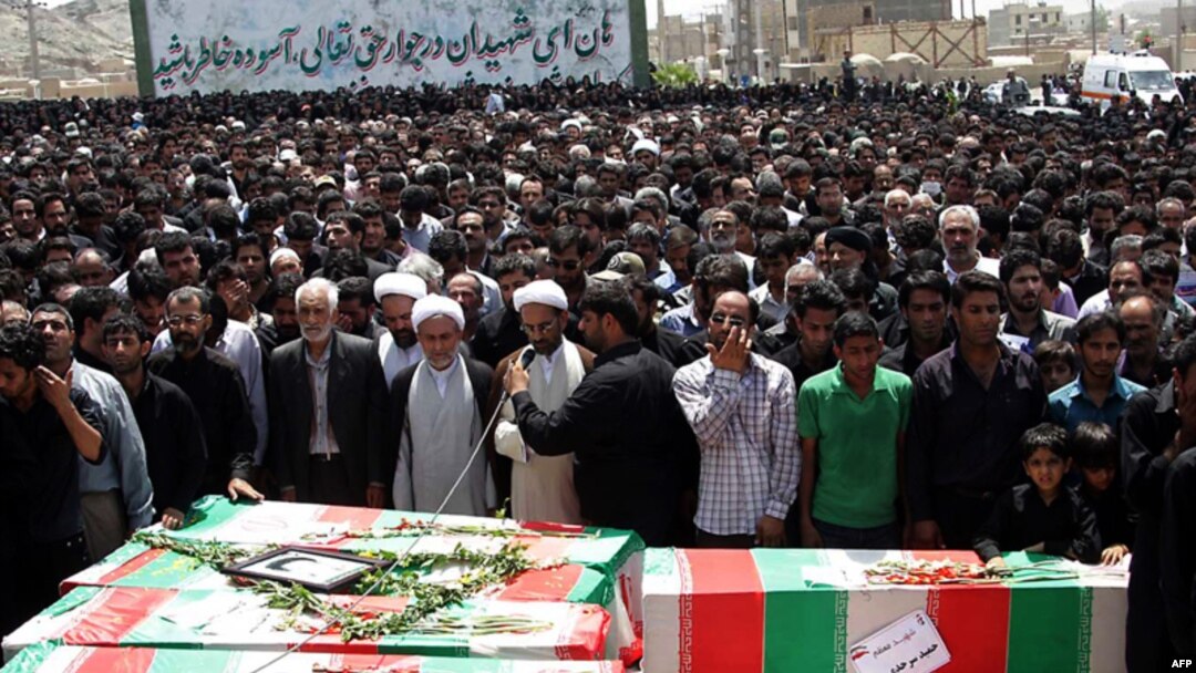 مراسم تشییع کشته‌شدگان حادثه تروریستی زاهدان