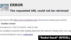 The Ozodagon website was inaccessible on November 5, one day before the country's presidential election.