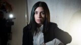 RUSSIA -- Russian political activist Nadezhda Tolokonnikova of the Russian punk band Pussy Riot speaks during an interview with the Associated Press in Moscow, September 25, 2018