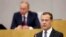 Prime Minister Dmitry Medvedev has voiced support for the idea of making adherence to U.S. sanctions a criminal offense. (file photo)