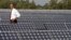 President Barack Obama tours the DeSoto Next Generation Solar Energy Center in Arcadia, Florida, in October 2009.