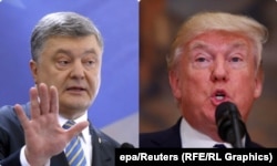 Ukrainian President Petro Poroshenko (left) is due to meet U.S. President Donald Trump at the White House on June 20. (combo photo)