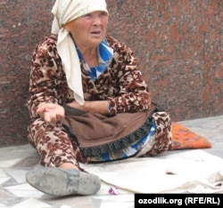 Despite Karimov's denial, beggars are a common sight on the streets of the capital.