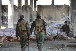 Бойцы армии Асада в провинции Идлиб. Февраль 2020 года