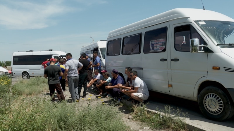 Дар Бишкек коршикании ронандагони мусофирбарҳо идома дорад