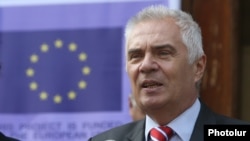 Armenia - Piotr Switalski, head of the European Union Delegation in Armenia, speaks at a ceremony in Yerevan, 20Oct2017.