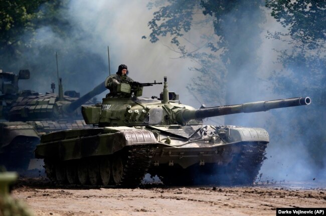 Танк российского производства, состоящий на вооружении сербской армии