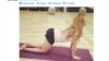 Among other things, the Uzbek president's daughter, Gulnara Karimova, has used her Twitter account to show off her favorite yoga moves. (Twitter screengrab)