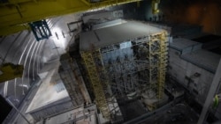 Всередині конфайнменту. Вигляд на бетонний саркофаг над зруйнованим вибухом 4-им реактором із висоти 100 метрів. Фото від 31 жовтня 2018 року, коли журналісти Радіо Свобода побували всередині 