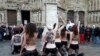 Femen у Парыжы праводзілі Папу па-свойму