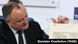 Igor Dodon la conferința de presă la Moscova