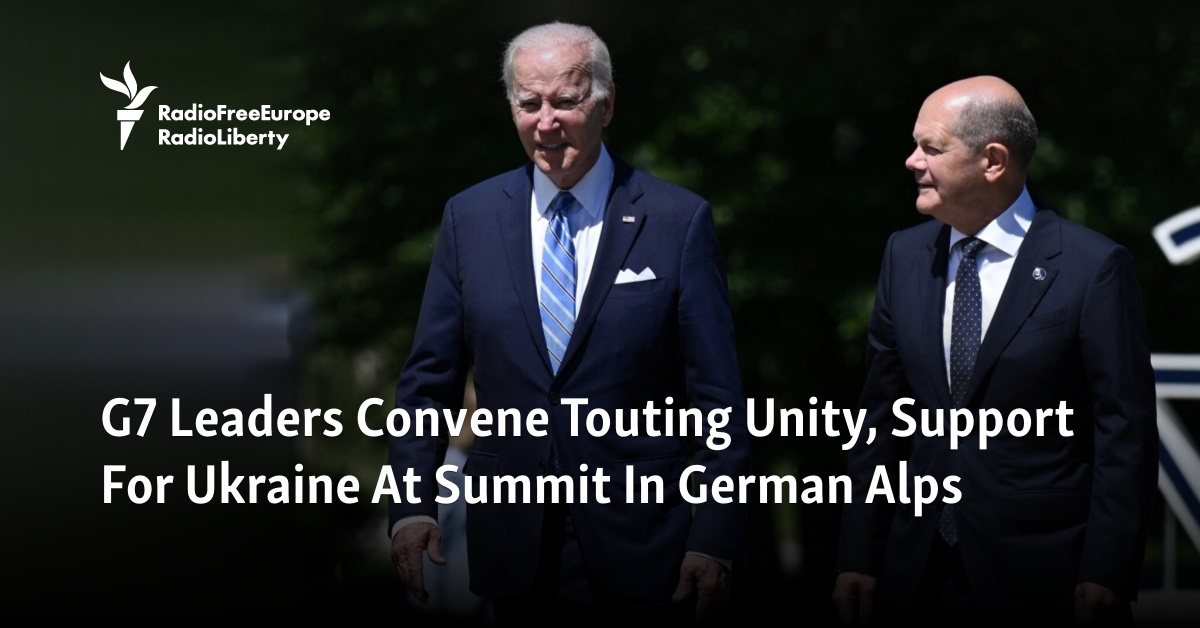 Przywódcy G7 zbierają się na szczycie w niemieckich Alpach, aby wezwać do jedności i wsparcia dla Ukrainy