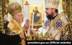 Вселенский патриарх Варфоломей и глава ПЦУ Епифаний