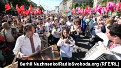 Мітинг у центрі Києва до Дня праці, першотравнева акція, 1 травня 2018 року