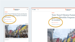 Author name displayed on a published article.