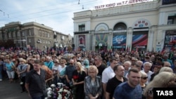 Церемонія прощання з ватажком угруповання «ДНР» Олександром Захарченком, Донецьк, 2 вересня 2018 року