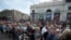 Прощание с Захарченко в центре Донецка