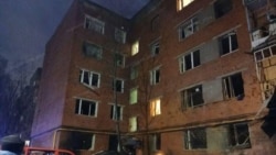 Многоэтажный дом в Чебоксарах, поврежденный в результате атаки беспилотников