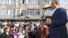 Armenia - Yerevan Mayor Taron Markarian holds an election campaign rally in a Yerevan neighborhood, 30Apr2013.