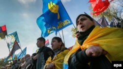 Учасники святкування річниці створення УПА, 14 жовтня 2016 року 